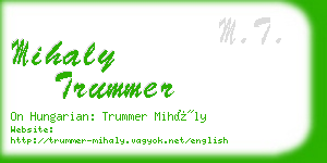 mihaly trummer business card